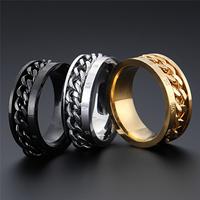 Gambar NEW Stainless Steel Rings with Roman Numerals for Men, Rotating Anxiety Black Rings, Anti Allergy Decompression Spinner RingTer - 11, 17559 dari Alghozali Syarif undefined 5 Tokopedia