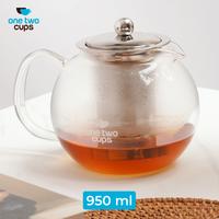 Gambar One Two Cups Teko Teh Kaca Teapot Tahan Panas Api Glass with Saringan - BR-352 - 950 ml dari importermurah undefined 1 Tokopedia