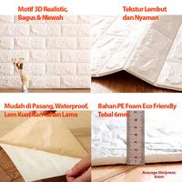Gambar Wallpaper Home - Wallpaper Dinding Bata 70×15cm 3D Wall Sticker Foam Self Adhesive super dikit COD Termurah XZW7 - Putih 70 x15cm dari Wallpaper Home_NEW undefined 4 Tokopedia
