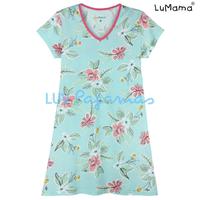 Gambar LuMama Baju Tidur Wanita Daster Motif / LM0251 1821 - Flower Blue, L dari Luv Pajamas undefined 1 Tokopedia