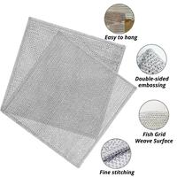 Gambar [HKR] Kain Lap Dapur Bahan Kawat Bentuk Petak Sikat Cuci Piring Pembersih Noda Membandel Kerak Kompor Cooker Hood Meja Panci Gelas Kuali Wajan Wastafel Sink Peralatan / Cleaning Cloth Metal Wire / Serbet Serabut Halus Lembut Penghilang Kotoran Multifungsi dari cckorea undefined 5 Tokopedia
