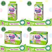 Gambar NEW PRODUCT MERRIES PANTS S40 M34 L30 XL26 / DIAPERS BAYI S 40 M 34 L 30 XL 26 dari Sukawati. undefined 2 Tokopedia