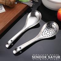 Gambar Spoon Ladle Centong Sayur Saringan Sup Mie Serokan Masak Stainless Stee Multifungsi - Lubang dari Bandung Grup Stainless undefined 2 Tokopedia