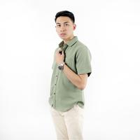 Gambar Dbritano Kemeja Pria Polos Hijau Sage Lengan Pendek 22424 - XL dari Dbritano Official Store undefined 3 Tokopedia