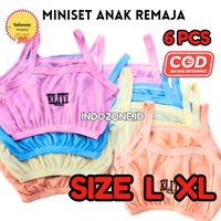 Gambar PAKET 6 PCS Miniset Putih Wanita Anak Remaja SD SMP SMA Size L XL Elite - 6 PCS SIZE L, Putih dari indozone undefined 5 Tokopedia