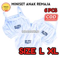 Gambar PAKET 6 PCS Miniset Putih Wanita Anak Remaja SD SMP SMA Size L XL Elite - 6 PCS SIZE L, Putih dari indozone undefined 3 Tokopedia
