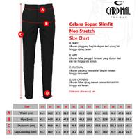 Gambar CDL Celana Panjang Formal Slim Fit Pria I0134BK01A - 28, Black dari Cardinal Brand undefined 5 Tokopedia