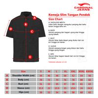 Gambar CDL Kemeja Lengan Pendek Slim Fit Pria H0233P02D - XXL, Blue dari Cardinal Brand undefined 5 Tokopedia