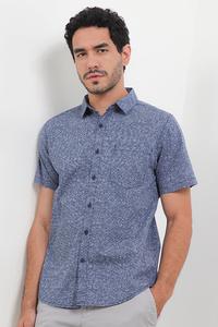 Gambar CDL Kemeja Lengan Pendek Slim Fit Pria H0233P02D - XXL, Blue dari Cardinal Brand undefined 4 Tokopedia