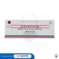 Gambar SIMVASTATIN BERNOFARM 20 MG BOX 100 KAPLET dari Apotek HAR Farma by GoApotik undefined 1 Tokopedia