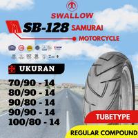 Gambar Ban Luar Sepeda Motor Swallow SB-128 Samurai 70/90 80/90 90/80 90/90 100/80 Ring 14 Tubetype Ban Medium Compound - 90/90-14 dari swallow tire official undefined 1 Tokopedia