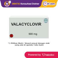 Gambar Valacyclovir 500 mg 10 Kaplet - Antivirus - Halodoc dari Apotek Halomedika Kp Rambutan undefined 1 Tokopedia
