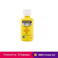 Gambar Betadine Solution 60 ml - Antiseptik - Halodoc dari Apotek Halomedika Tirta Raya Sidoarjo undefined 1 Tokopedia