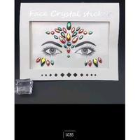 Gambar Stiker tato wajah berlian imitasi rhinestone hiasan make up makeup make-up face diamond kristal wanita dari burgessbullet22 undefined 5 Tokopedia