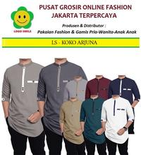 Gambar LS KOKO ARJUNA Baju Koko Pria Zipper depan (7 WARNA) SIZE M - XXL - Tosca, XL dari LogoSmileFashion undefined 2 Tokopedia