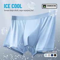 Gambar Celana Dalam Boxer Olahraga Pria Dewasa Ice Silk Men Underwear Tipis Dingin di Kulit - Abu-abu Muda, 4XL = XXL indo dari BeliFungsi undefined 2 Tokopedia