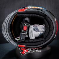 Gambar BEST SELLER!! ZEUS Helm ZS611 PATTERN | WHITE TT29 GRAY RED | ZS 611 DOUBLE VISOR - STANDAR, M dari Hawai Store 27 undefined 5 Tokopedia