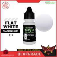 Gambar ACRYLO FLAT WHITE C11 Cat ACRYLIC Hand brush Airbrush Gundam Model Kit dari Wahkhilaf undefined 1 Tokopedia