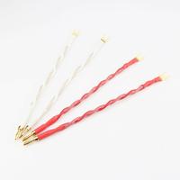 Gambar High Quality 4pcs Speaker Bridge/Jumper Audio Cable, Canare 4S12F (2.8mm²x4), Banana to Spade(Y) Terminals dari TOKOSAYANGANAK6 undefined 4 Tokopedia