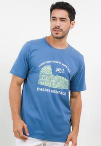 Gambar FILA Kaos Pria Sezto - Blue - XL dari FILA Official Store undefined 1 Tokopedia
