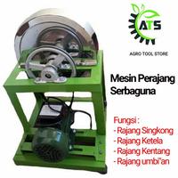 Gambar Mesin Potong Perajang Singkong Ketela Kentang Keripik Dinamo 200w Best dari INDO MECHANIC undefined 1 Tokopedia