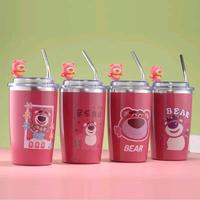 Gambar Ready Termos Tumbler Lotso ML+Gratis Box Include Sedotan Coffee tumbler Botol Stainless Termos Botol Minum Lotso Dengan Sedotan Botol Air Minum Motif Beruang Dan Strawberry Kartun Lucu Tahan panas/dingin * dari blistershop undefined 3 Tokopedia