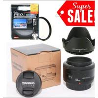 Gambar Lensa Fix Yongnuo 50mm/YN50mm F1 8 For Canon 1000D 1100D DSLR/SLR Canon dari Inok Storee undefined 1 Tokopedia