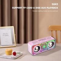 Gambar LENYES S842 Speaker Bluetooth 5.3 Wireless 18W TWS RGB Transparant Support FM Radio USB Micro SD Portable dari Meggie market undefined 5 Tokopedia