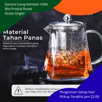 Gambar WW Teko Teh Kaca Dengan Saringan Tahan Panas Dingin Api Bening Cantik Kettle Tekko Estetik Murah - 350ml, Transparan dari WONGSOWANGI undefined 1 Tokopedia