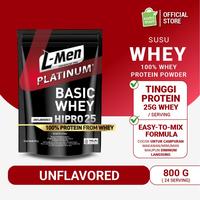Gambar BARANG TERLARIS L-Men Platinum Basic Whey Protein Unflavoured 800gr - 25g Whey Protein dari Duta Cahaya undefined 2 Tokopedia