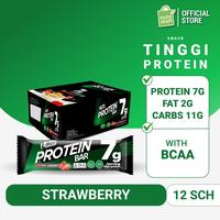 Gambar BARANG TERLARIS L-Men Protein Bar Strongberry 12 Sachet - Snack Bar Tinggi Protein dari Duta Cahaya undefined 1 Tokopedia