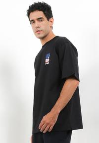 Gambar FILA Oversize Tee Pria Astro  -  Black. - XL dari FILA Official Store undefined 4 Tokopedia