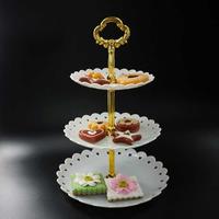 Gambar Jk Rak Kue Cake Plate Piring Kue Plastik 3 Susun CF431 ONE TWO CUPS dari Home Electro undefined 1 Tokopedia