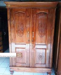 Gambar Lemari jati pakaian 2 pintu jati manium tanpa kaca dari cahayaagungfurniture undefined 1 Tokopedia