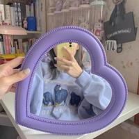 Gambar Big Heart-Shaped Pink Desktop Makeup Design Mirror Dual-Use Vanity Mirror Wall Hanging Girl Room Heart-Shaped 27x28cm dari Toko Almeida undefined 3 Tokopedia