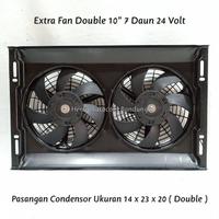 Gambar Extra Fan Elf 2 in 1 Untuk Kondensor Ukuran 14 x 23 x 40mm - 10 inch 7 Daun 24 Volt - Pokka - Nyedot dari kurnawantales undefined 3 Tokopedia