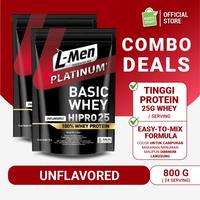 Gambar PTR Twin Pack: L-Men Platinum Basic Whey Protein Unflavoured 800gr dari Berkah J Official undefined 1 Tokopedia