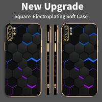 Gambar Glossy Case HP for Samsung Note 10 Plus Note 10 4G 5G for Samsung Note 10 Lite Note 10 Pro for Samsung Note10 + samaung Note10 Lite Casing Softcase  Lucu Phone Soft sarang lebah heksagonal Mewah untuk   Aesthetic Silikon Glass - Hitam, Samsung Note 10 Plus dari GiftsStoreID undefined 4 Tokopedia
