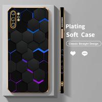 Gambar Glossy Case HP for Samsung Note 10 Plus Note 10 4G 5G for Samsung Note 10 Lite Note 10 Pro for Samsung Note10 + samaung Note10 Lite Casing Softcase  Lucu Phone Soft sarang lebah heksagonal Mewah untuk   Aesthetic Silikon Glass - Hitam, Samsung Note 10 Plus dari GiftsStoreID undefined 2 Tokopedia