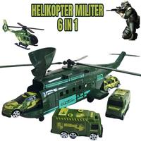Gambar MAINAN HELIKOPTER ANGKUT MOBIL MILITER 6in1 MAINAN PESAWAT TERBANG TENTARA JUMBO MAINAN MOBIL ARMY CAR - 6in1 MAINAN PESAWAT dari Madison Toys undefined 1 Tokopedia