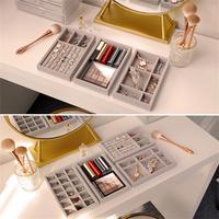 Gambar TEMPAT PERHIASAN Velvet Jewelry Display Tray Case Stackable Exquisite Jewellery Holder Portable Ring Earrings Necklace Organizer Storage Box - CHINA, A05  21x12.5x2. dari Resi Hioreswabi undefined 4 Tokopedia
