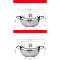 Gambar Deep Frying Pot Termometer Panci Penggorengan Masak Japanese Stainless - Silver, 24.8CM dari Sabina Kitchen Housewares undefined 5 Tokopedia