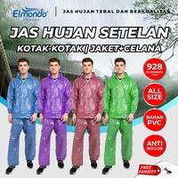 Gambar JAS HUJAN Setelan Elmondo Kotak Kotak Jaket Celana 928 Promo TERMURAH - Hijau dari Trimitra Group undefined 2 Tokopedia