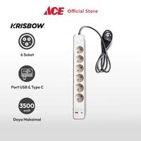 Gambar Krisbow Stop Kontak 6 Socket Dengan Port Usb & Type C - Hitam Electric Socket Terminal Colokan Listrik Kotak Kontak Peralatan Elektronik dari DS Store Tokopedia undefined 1 Tokopedia