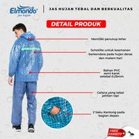 Gambar JAS HUJAN Setelan Elmondo Kotak Kotak Jaket Celana 928 Promo TERMURAH - Hijau dari Trimitra Group undefined 3 Tokopedia