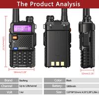 Gambar Optional 5W 8W Baofeng UV-5R Walkie Talkie Long Range Baofeng Amateur Radio Dual Band UHF/VHF for Hu dari kimikimi shop09 undefined 5 Tokopedia