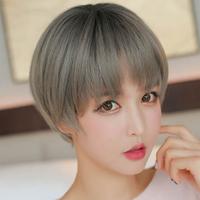 Gambar Wig Wanita Rambut Pendek Dengan Poni Warna Abu Abu Rambut Palsu Wanita Korea Warna Grey dari elevenity seller undefined 3 Tokopedia