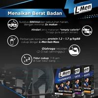 Gambar Suplemen Penambah Massa Otot Tinggi Whey Protein L-Men Gain Mass - 225 gram - Pisang dari VANDISH0P undefined 2 Tokopedia