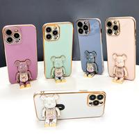 Gambar Plating Cute Bear Kaws Lipat Stand Holder Phone Case Untuk iPhone XR X XS Max7 8 6 6s Plus Sarung Silikon Shockproof dari Sangudar undefined 4 Tokopedia