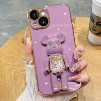 Gambar Plating Cute Bear Kaws Lipat Stand Holder Phone Case Untuk iPhone XR X XS Max7 8 6 6s Plus Sarung Silikon Shockproof dari Sangudar undefined 5 Tokopedia